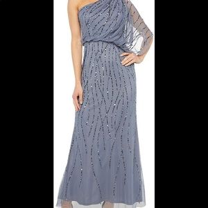 Adrianna Papell One Shoulder Embedded Dress